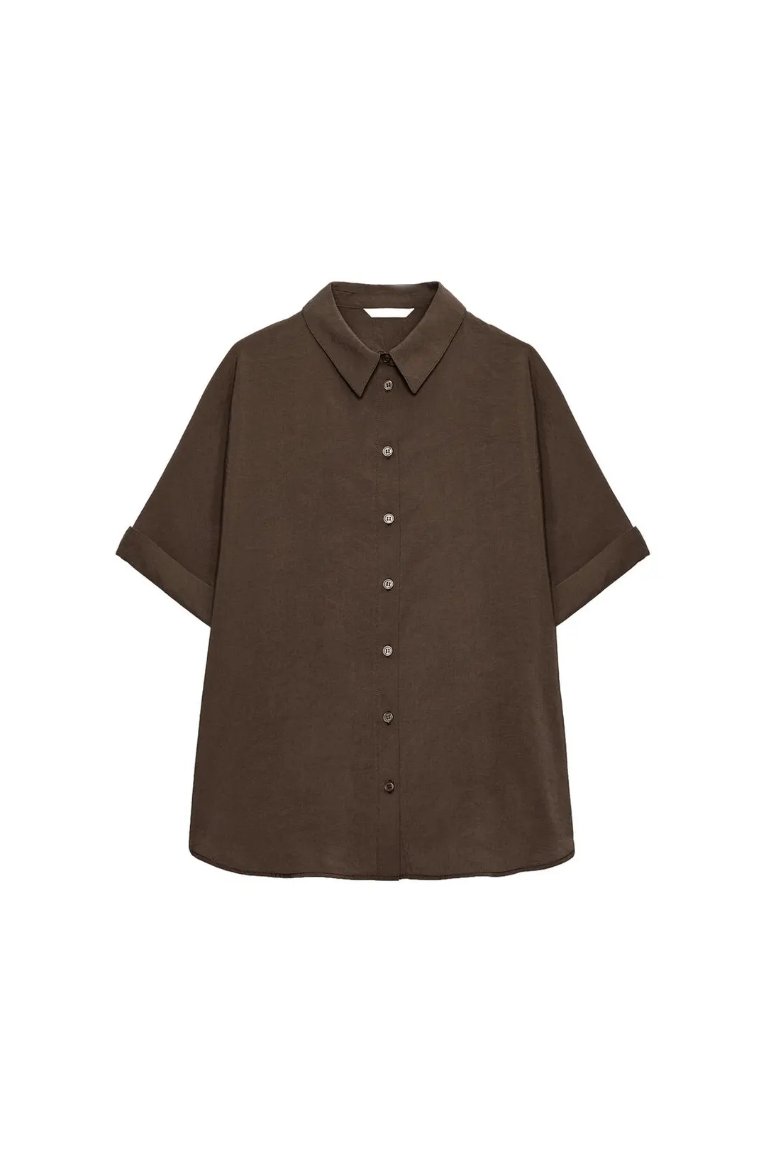 Рубашка струящаяся с короткими рукавами, Zara