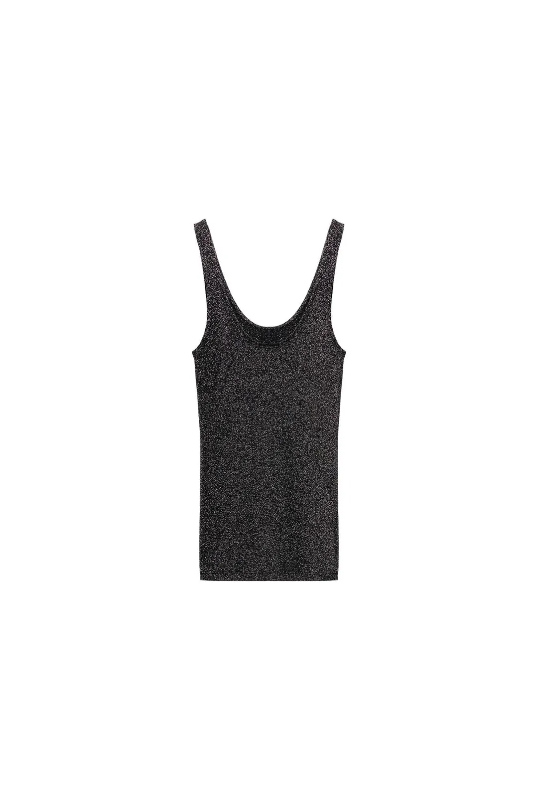 Топ на бретелях с металлизированной нитью, Zara