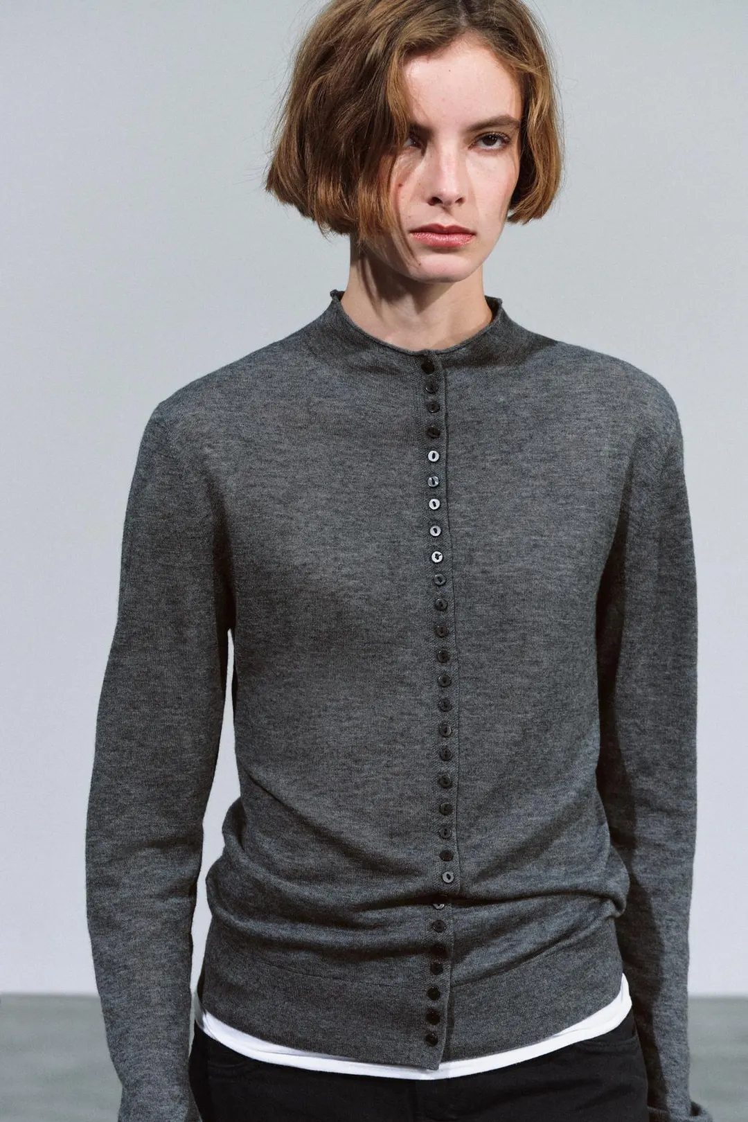 Кардиган тонкой вязки из смесовой шерсти, Zara