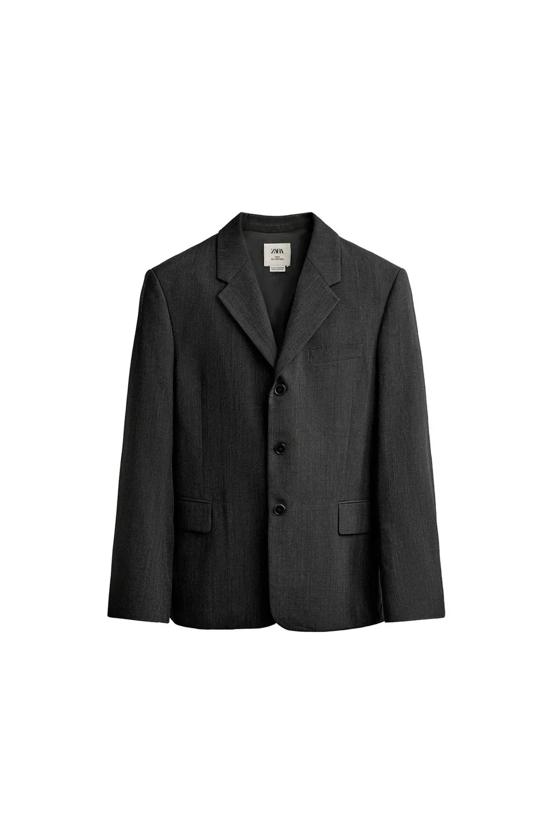 Жакет классического кроя из смесовой шерсти, Zara