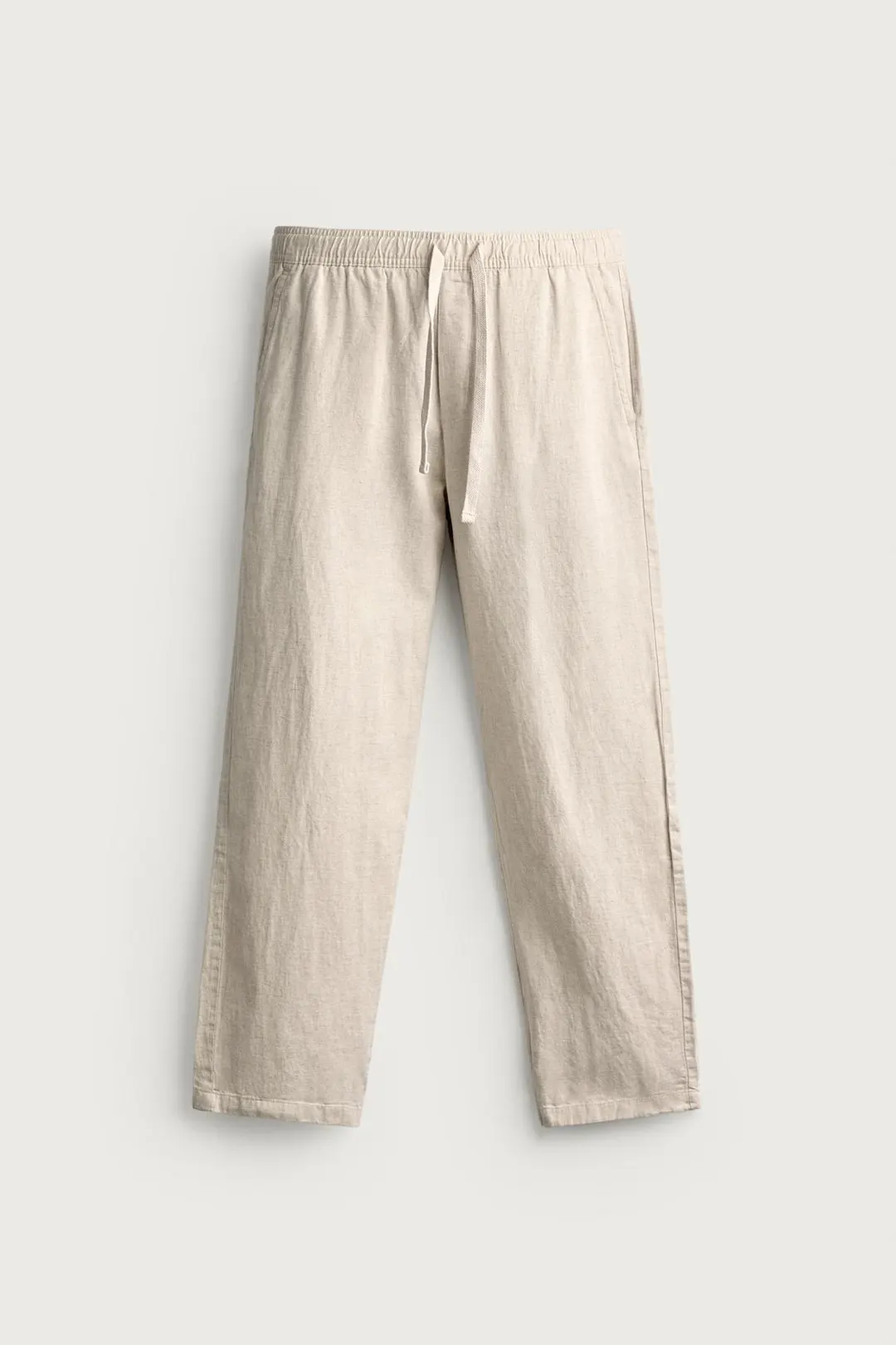 Брюки свободного кроя из хлопка и льна, Zara