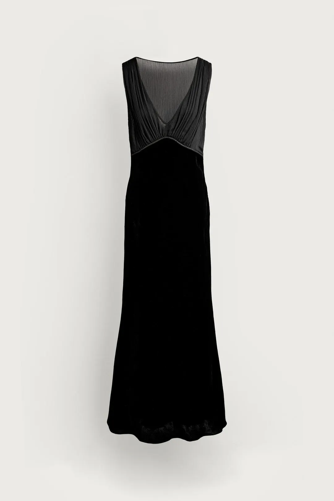 Длинное бархатное платье ZW Collection, Zara