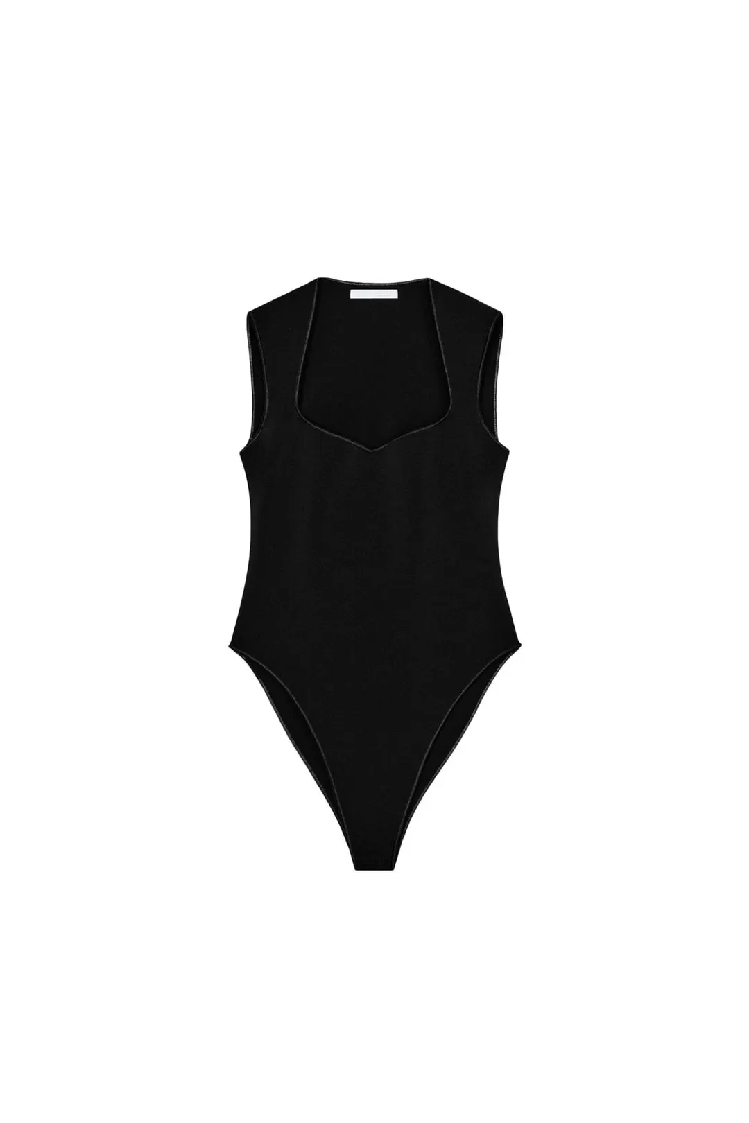 Боди стрейч с квадратным вырезом, Zara