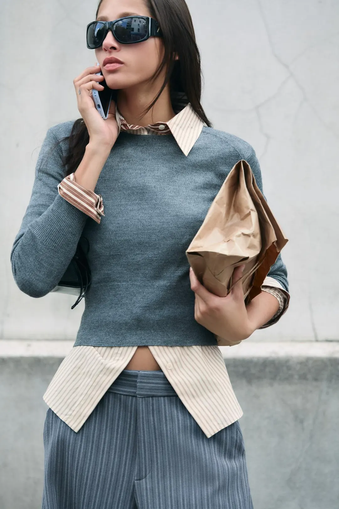 Укороченный свитер из смесовой шерсти, Zara