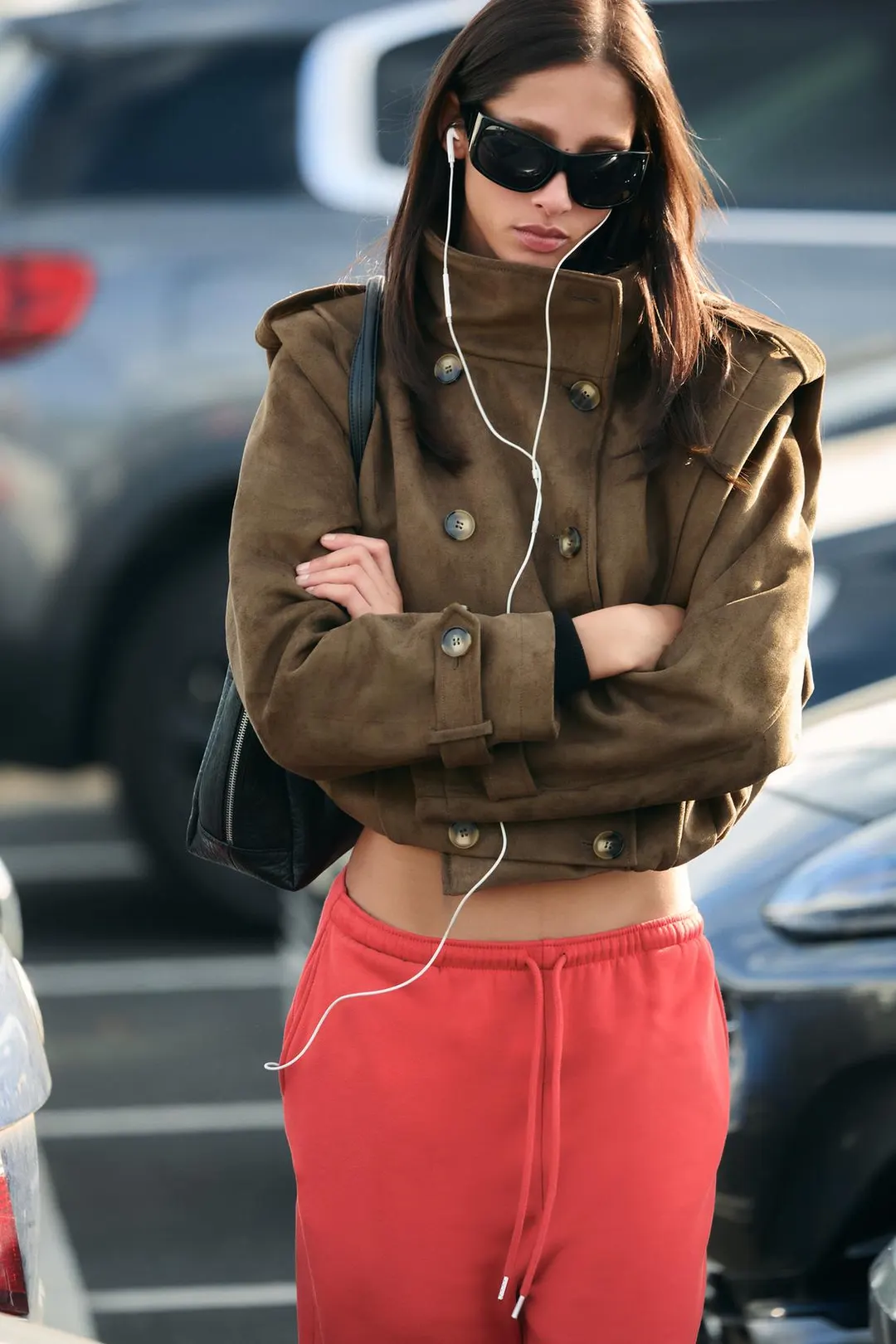 Тренч короткий плиссированный под замшу, Zara