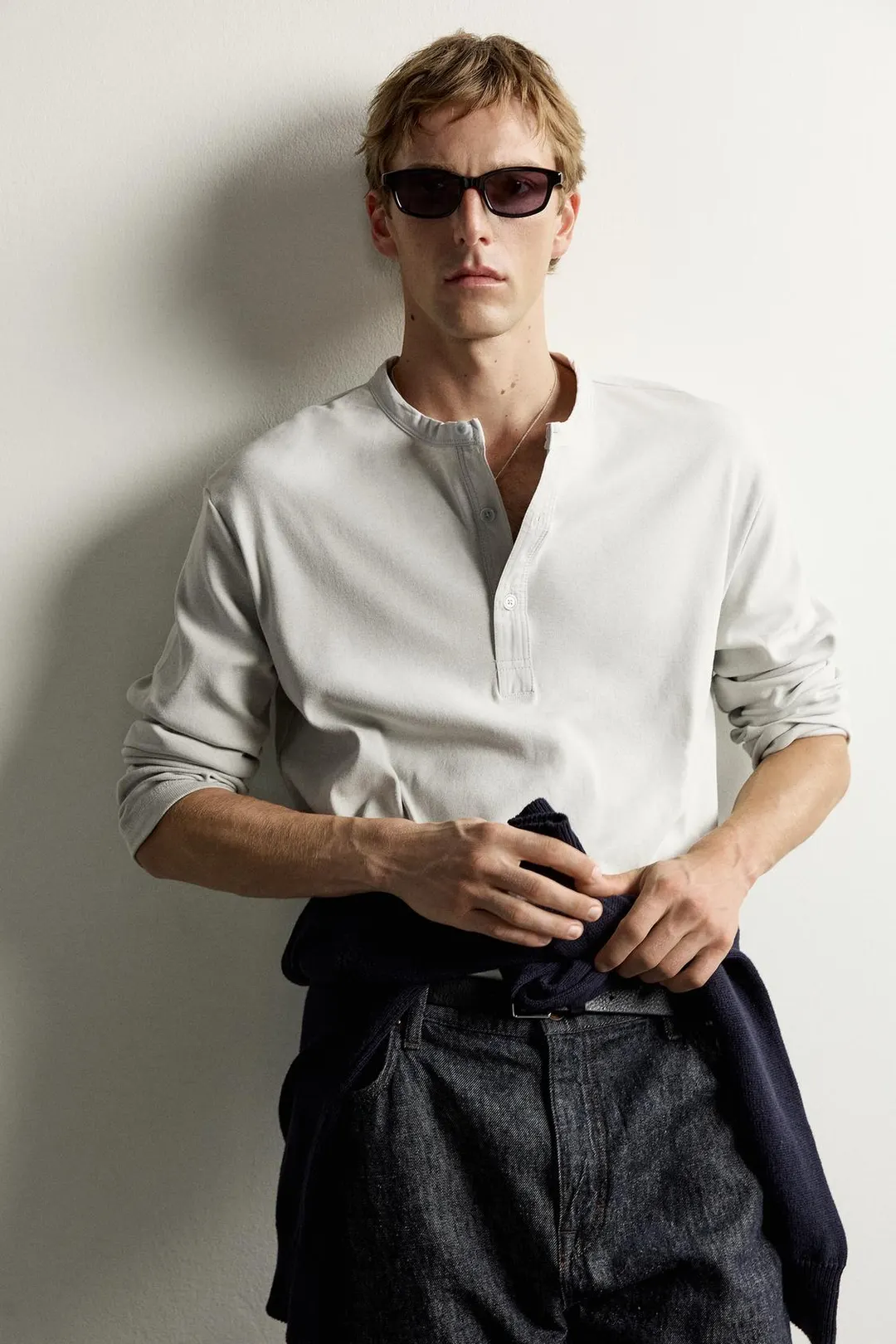 Футболка хенли свободного кроя, Zara