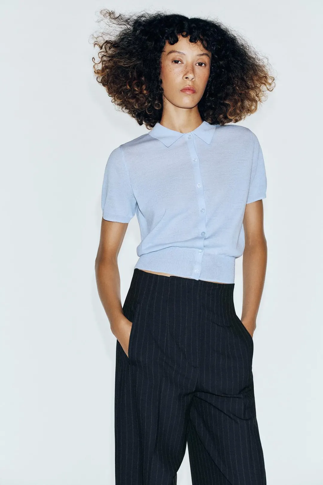 Брюки-баллоны с высокой посадкой, Zara