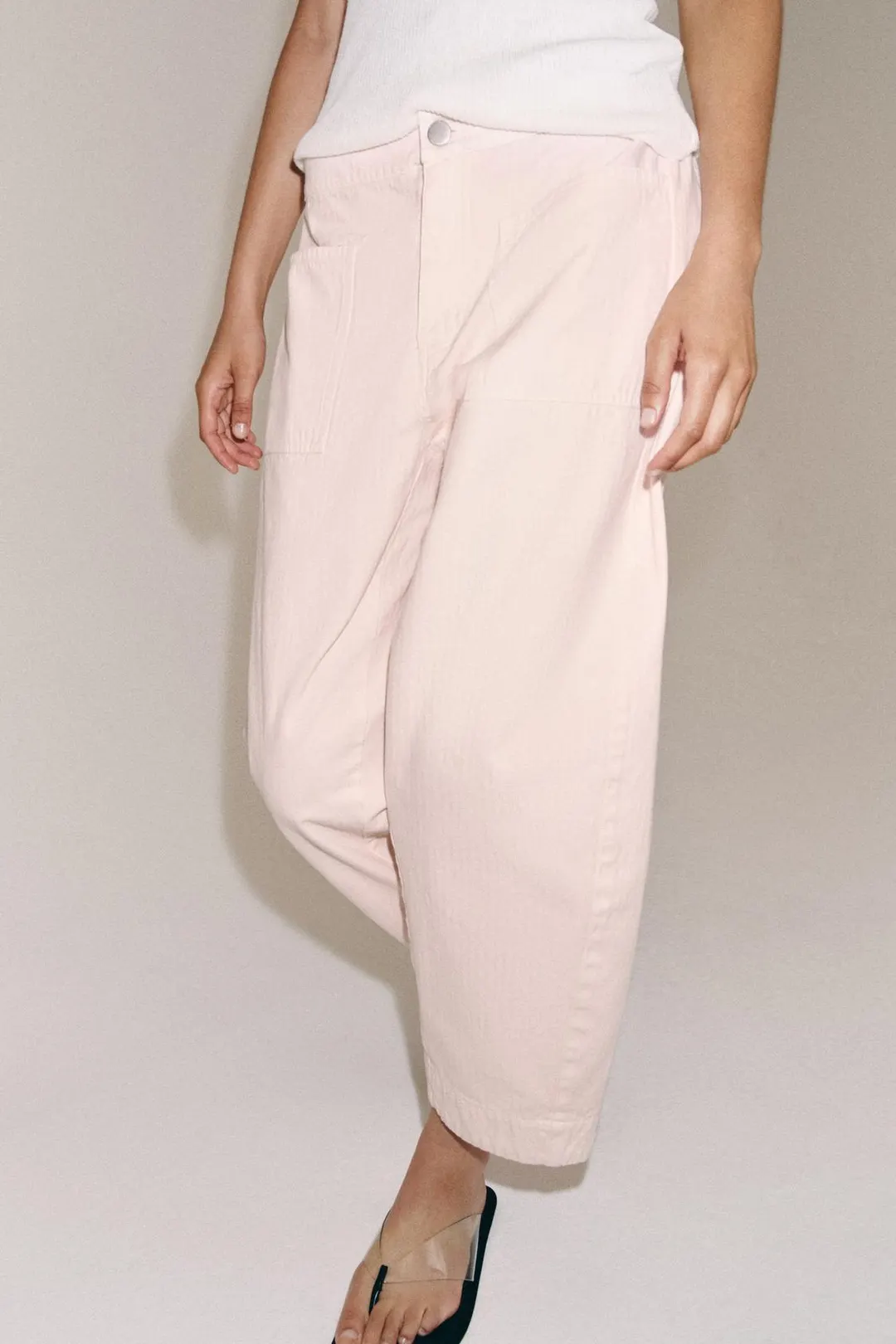 Брюки ZW Collection фасона barrel, Zara