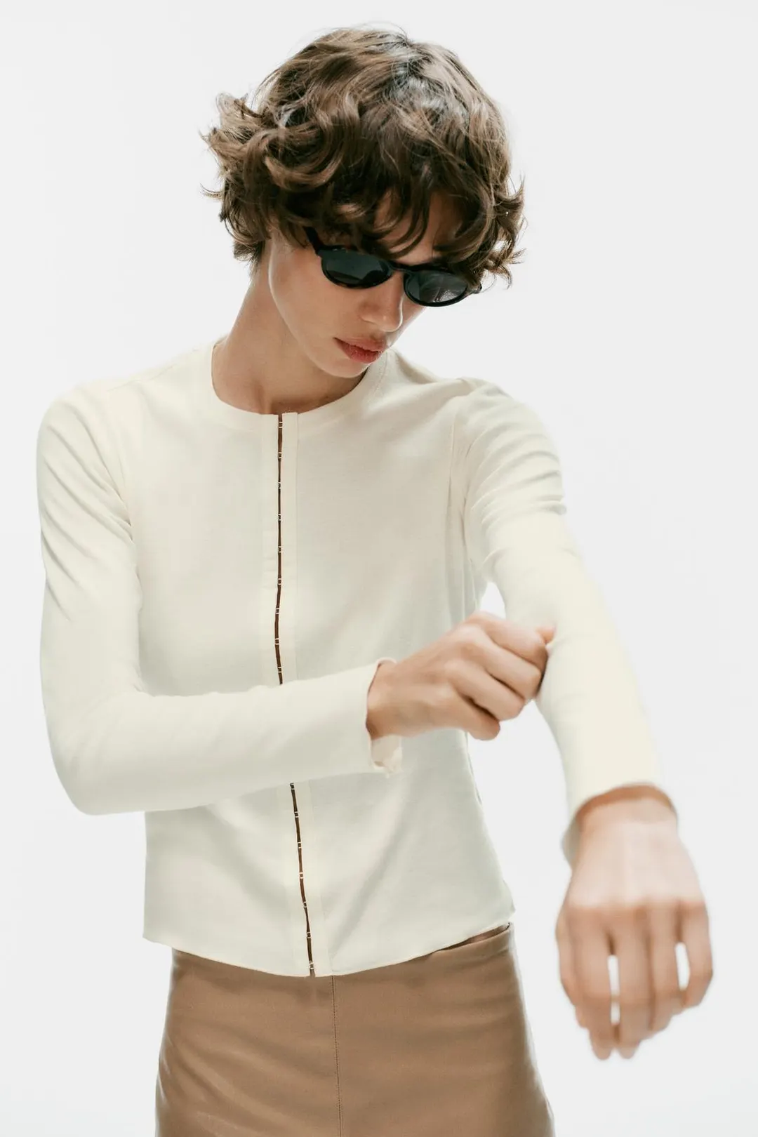 Топ с металлическими крючками, Zara