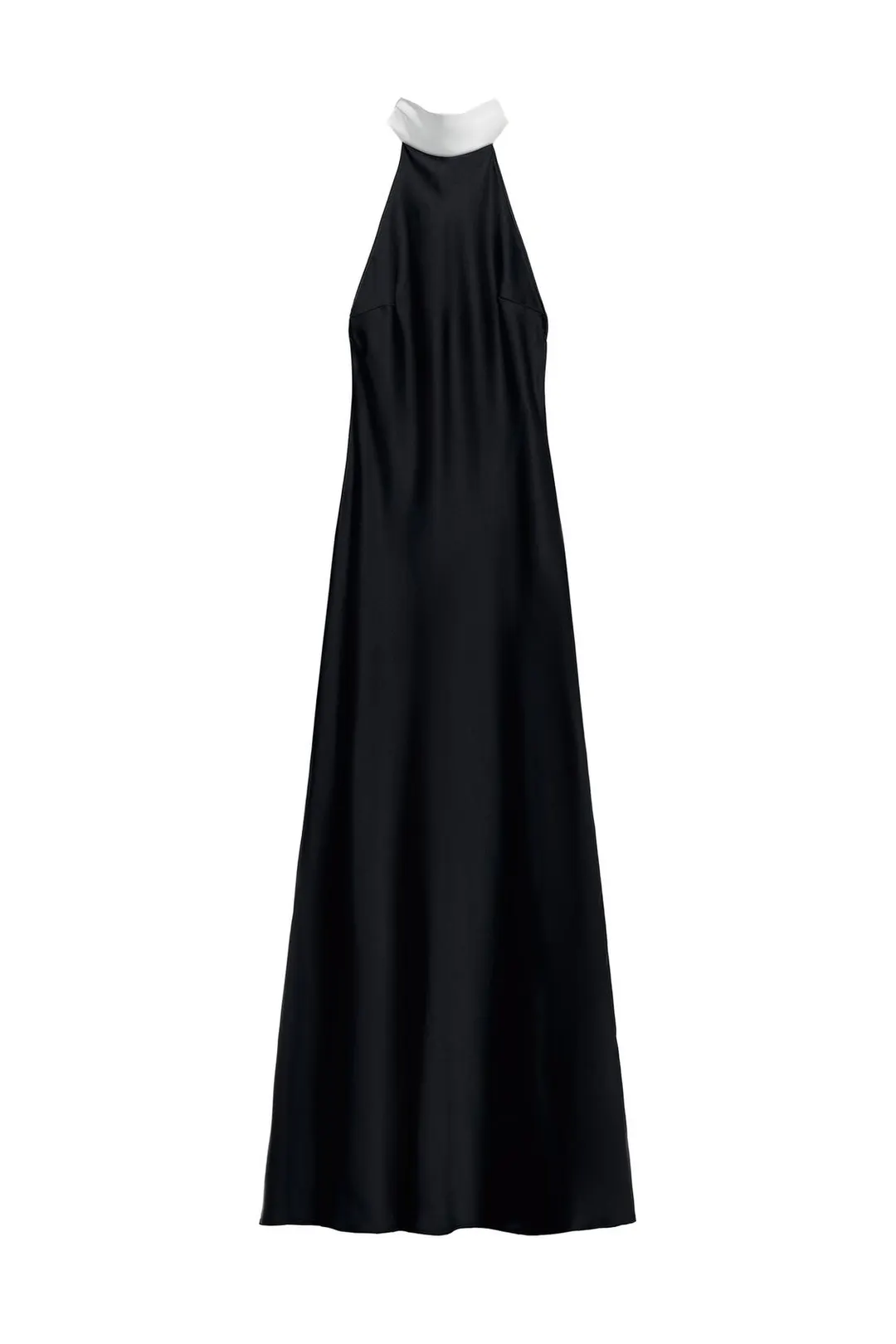 Платье длинное атласное с завязкой, Zara