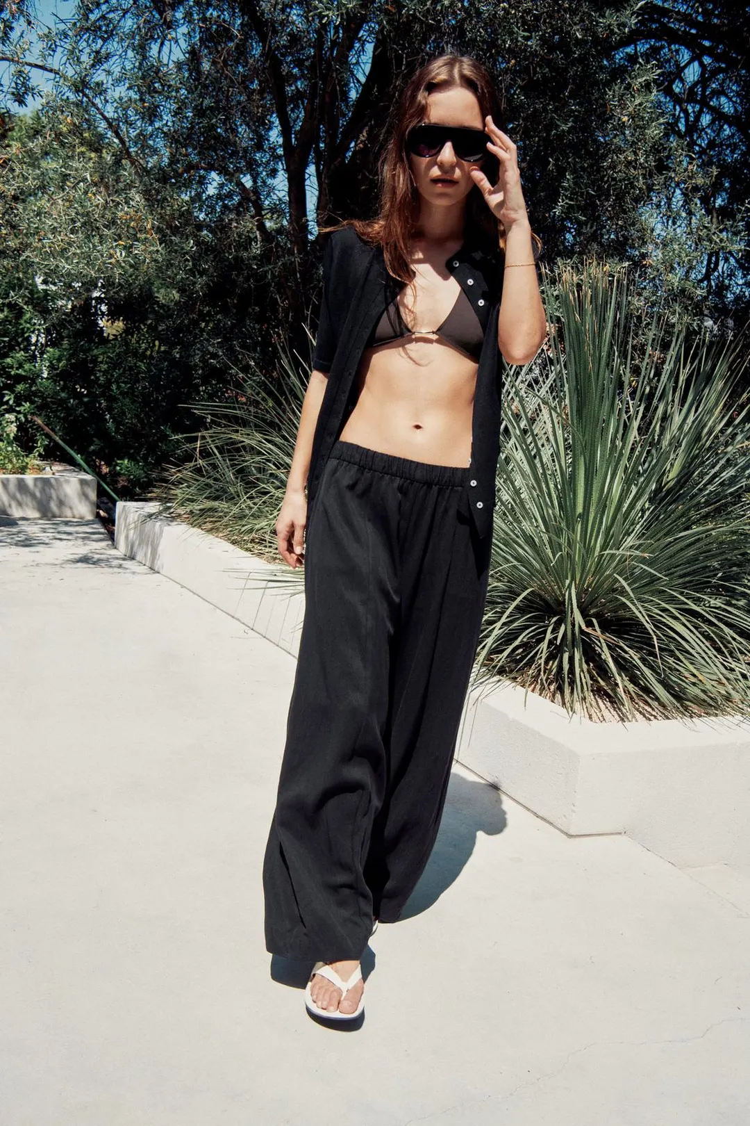 Брюки ZW Collection фасона barrel, Zara