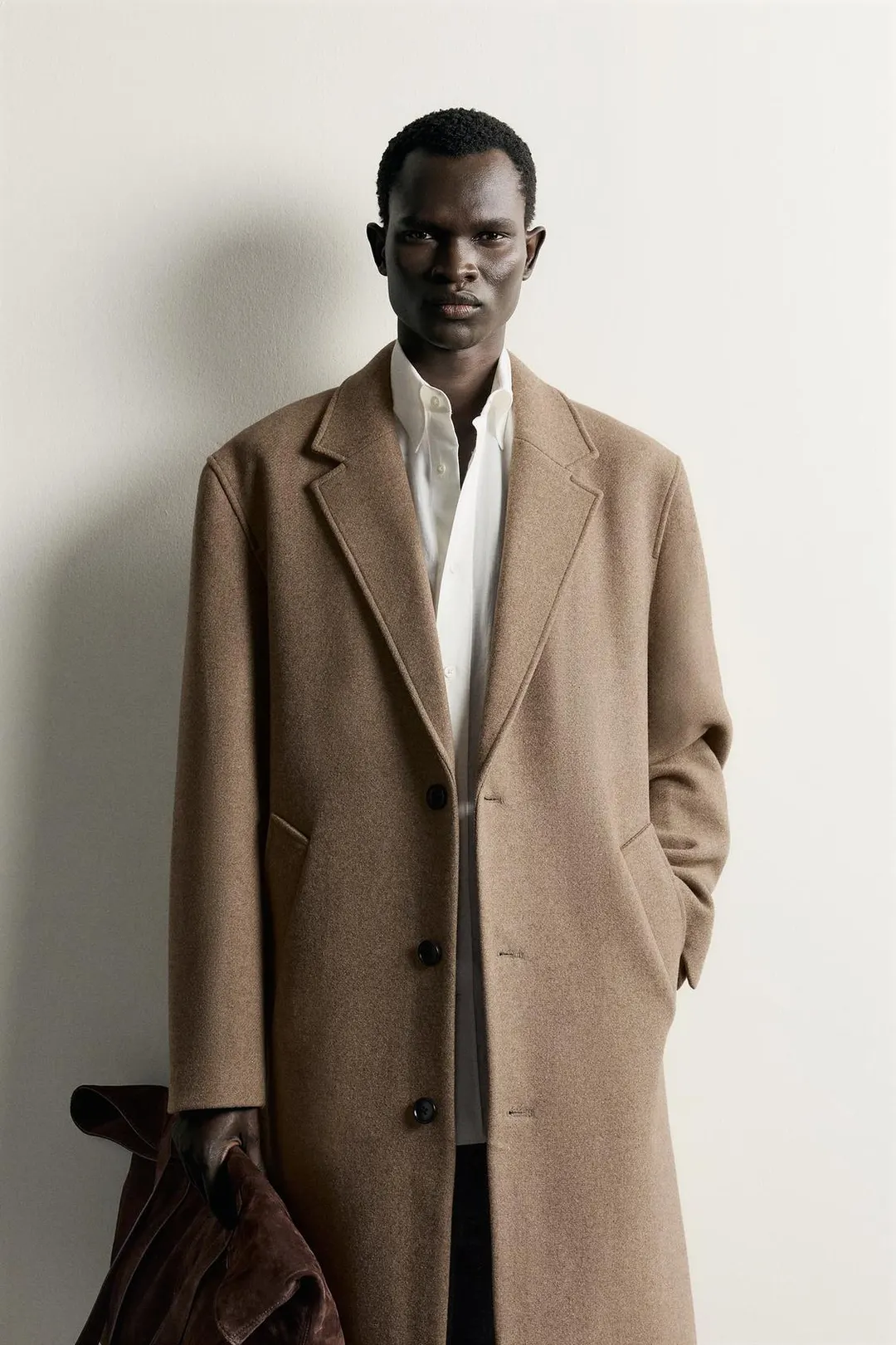 Пальто свободного кроя из смесовой шерсти, Zara