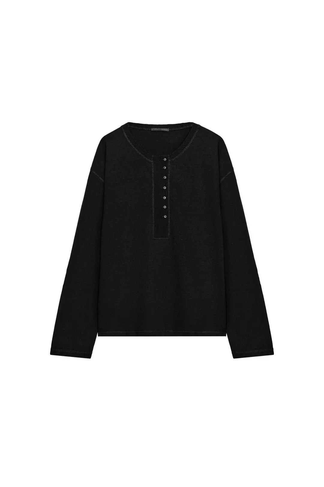 Футболка хенли из смесового льна, Zara