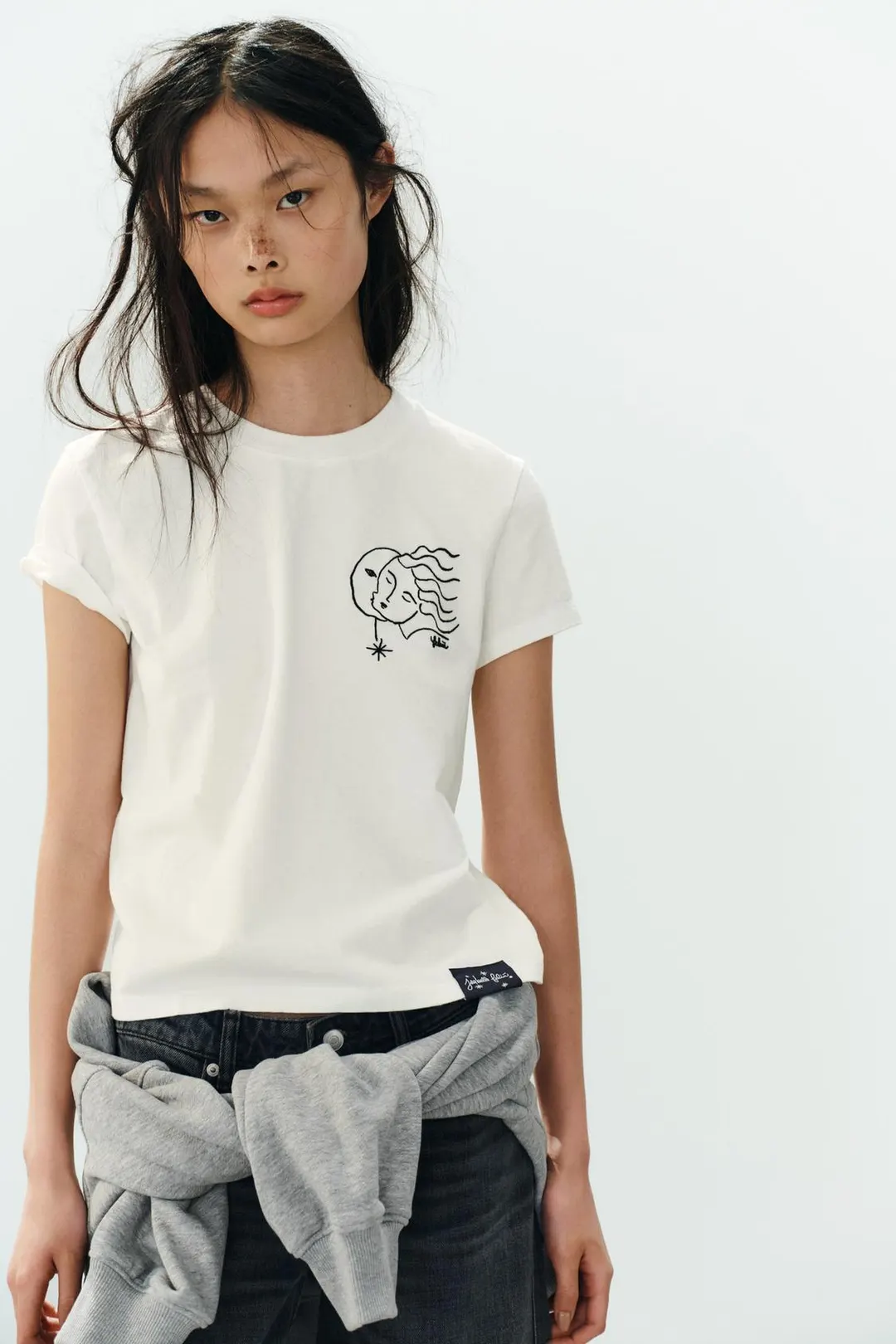Футболка с вышивкой ISABELLE FELIU, Zara