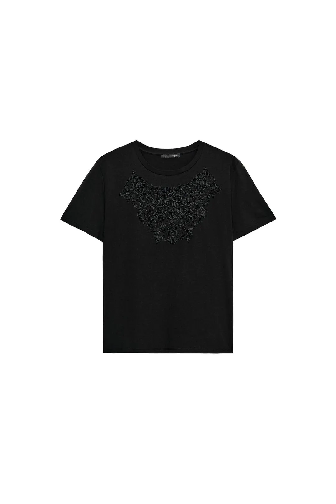 Футболка из хлопка с вышивкой, Zara