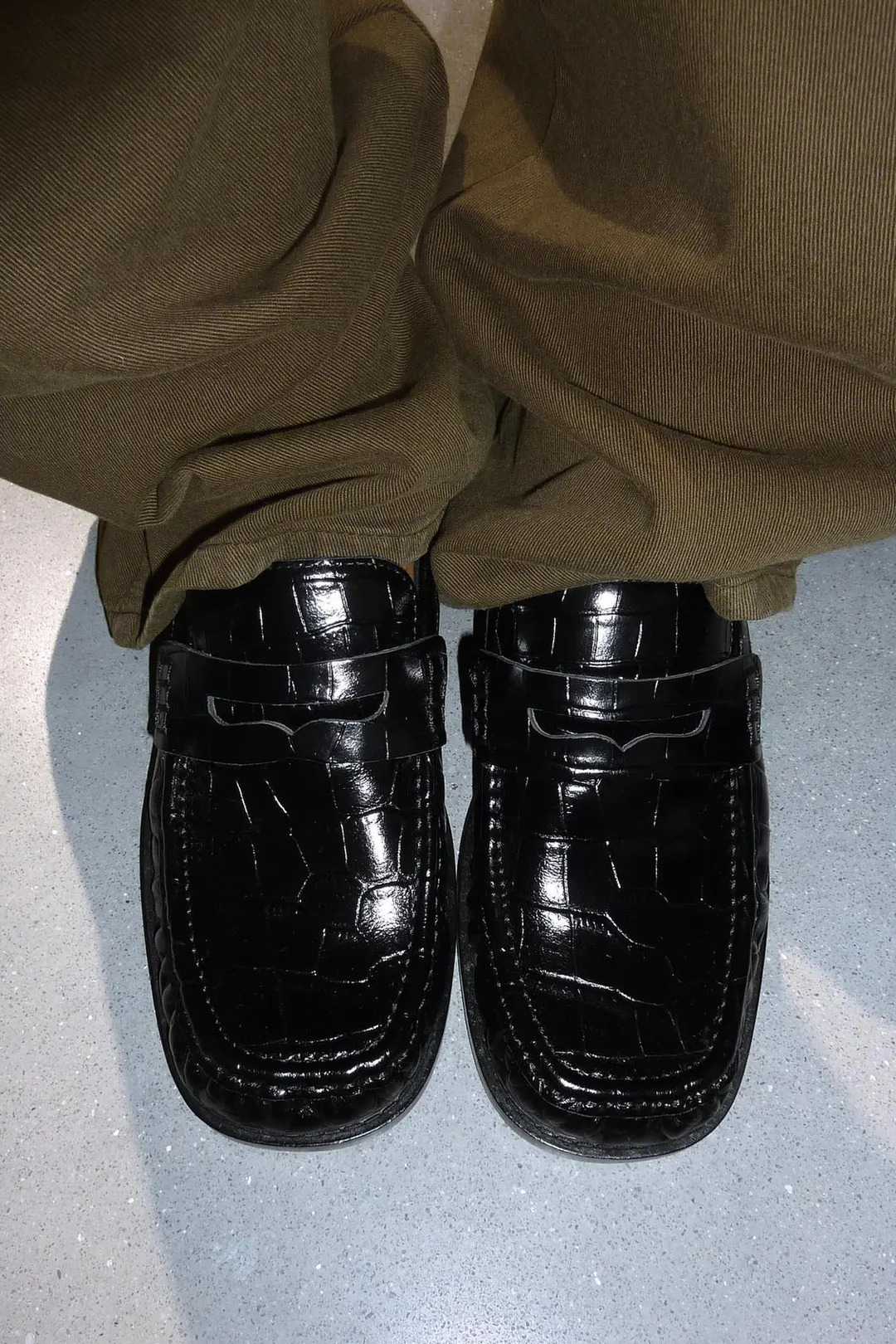 Лоферы из фактурной кожи, Zara