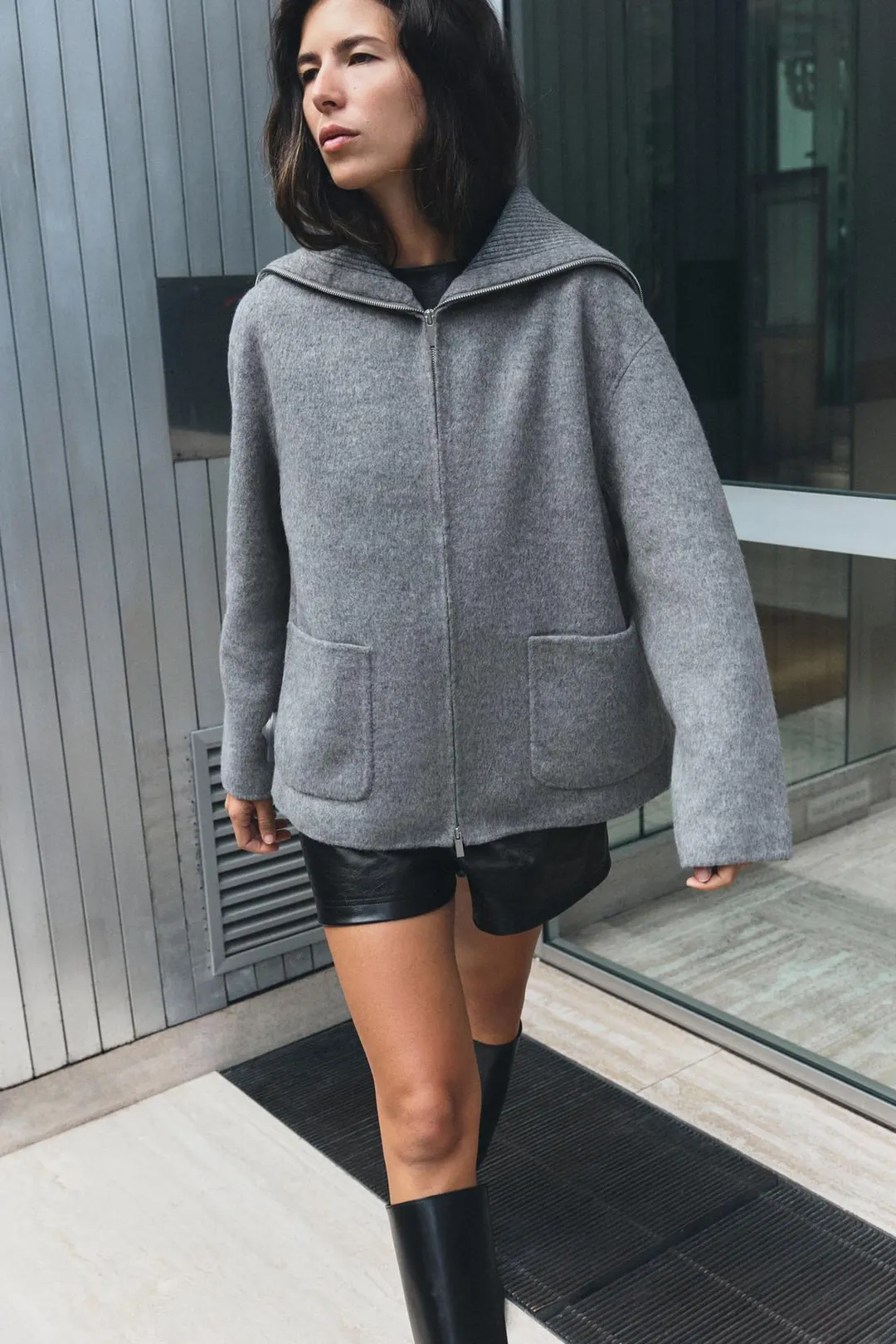 Двусторонняя куртка на молнии, Zara