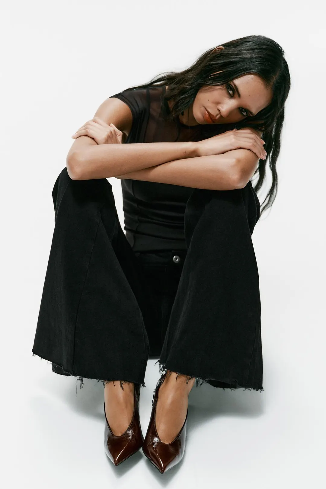 Туфли кожаные на каблуке, Zara