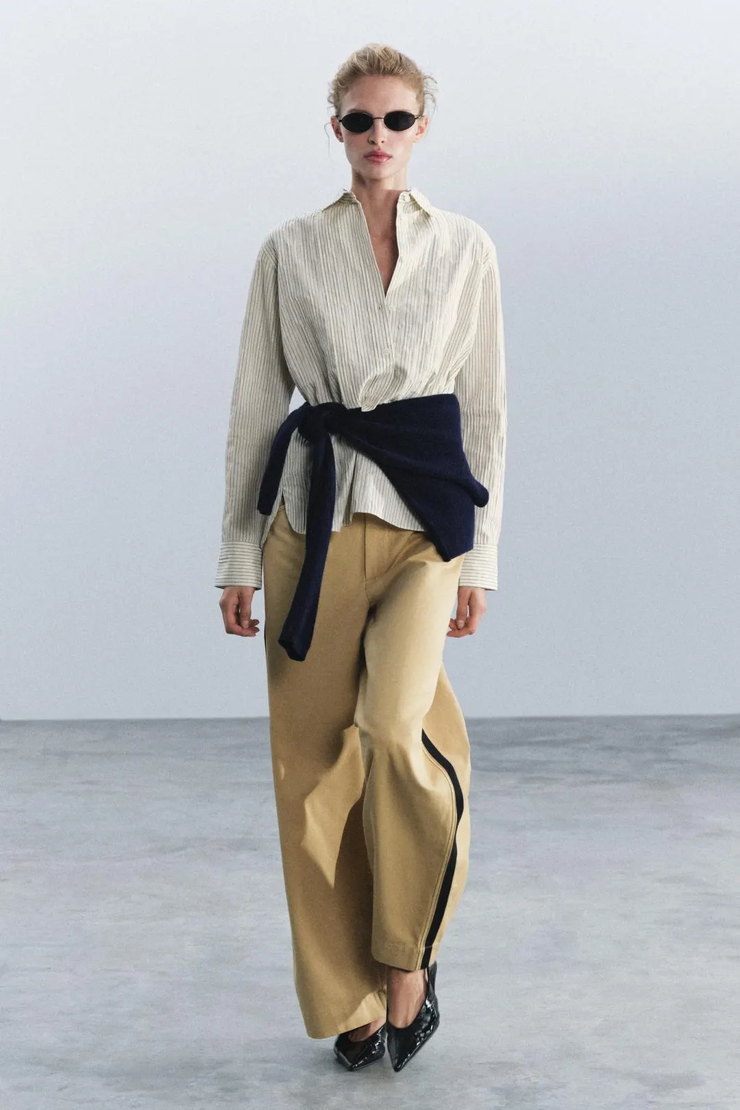 Рубашка в полоску ZW Collection, Zara