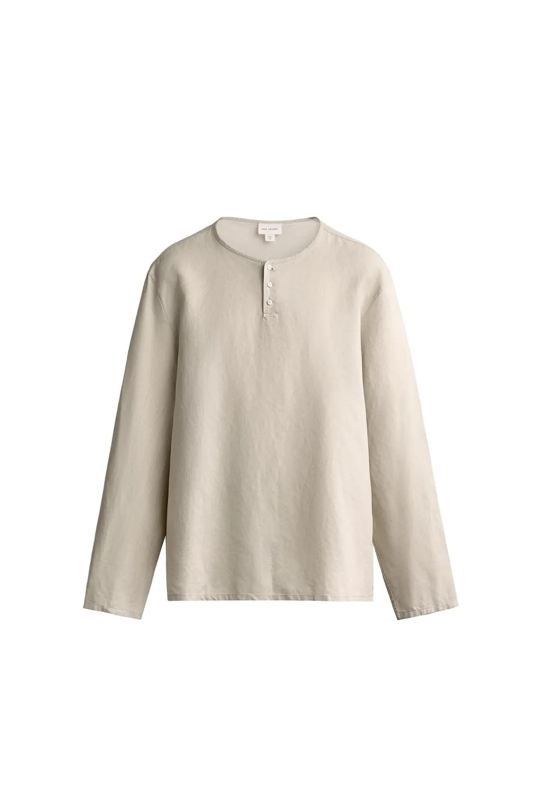 Рубашка хенли из конопли и хлопка, Zara