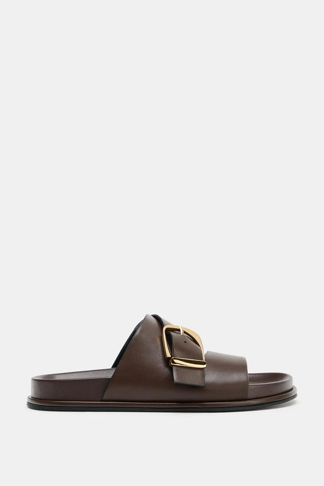 Сандалии без каблука с пряжками, Zara