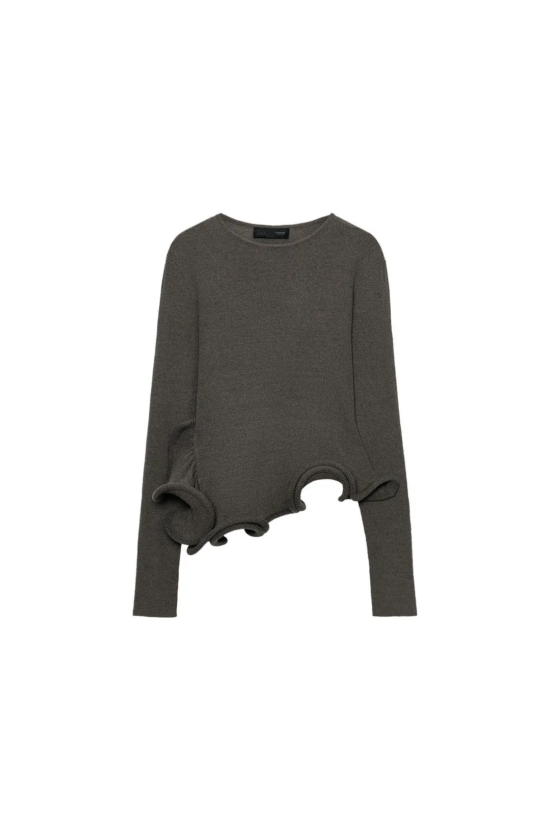 Джемпер вязаный с оборками, Zara