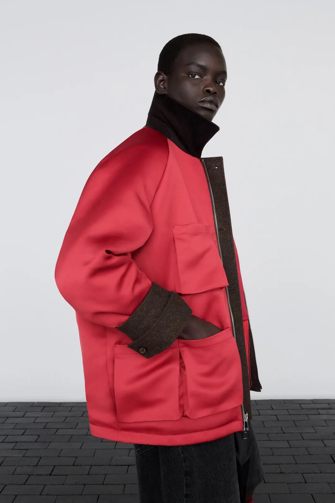 Двусторонняя куртка контрастного дизайна, Zara