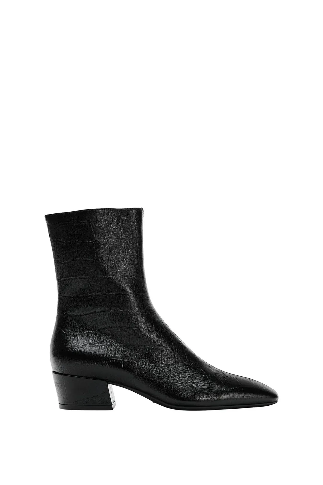 Ботильоны из кожи с анималистичным принтом, Zara