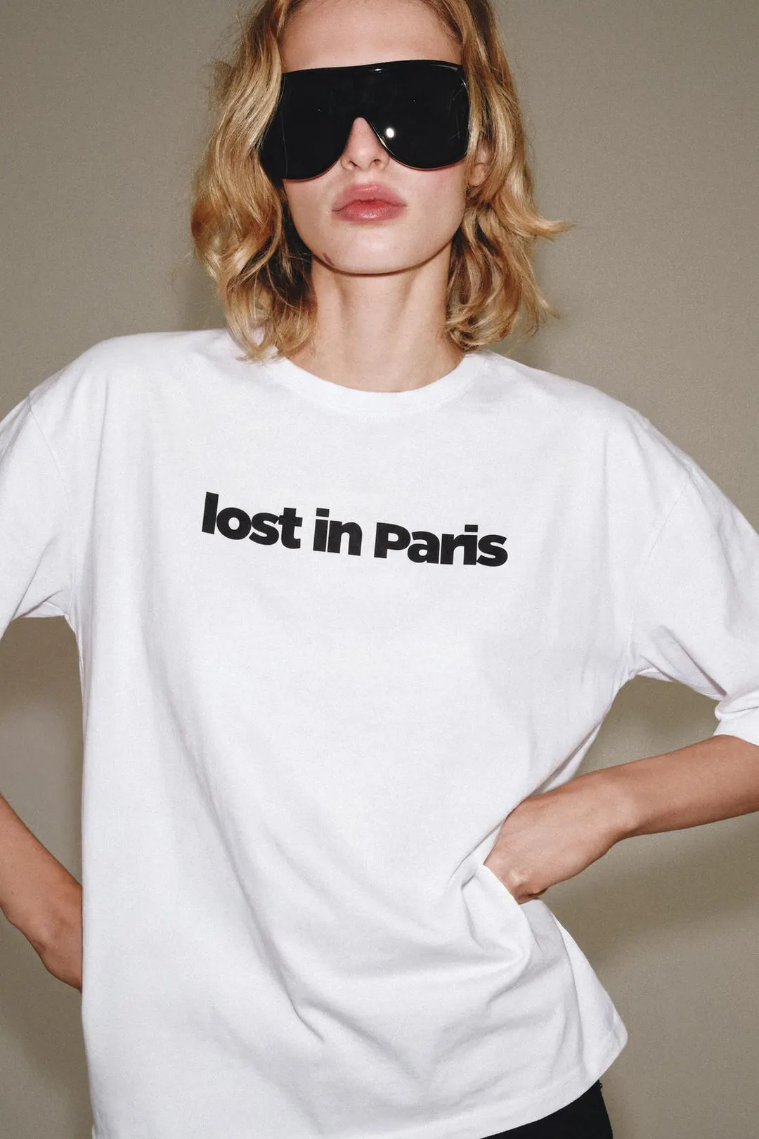 Футболка с надписью, Zara