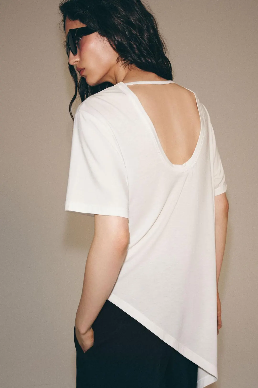 Асимметричный топ с короткими рукавами, Zara