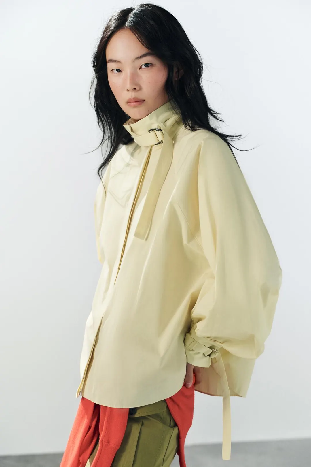 Поплиновая рубашка с пряжками, Zara