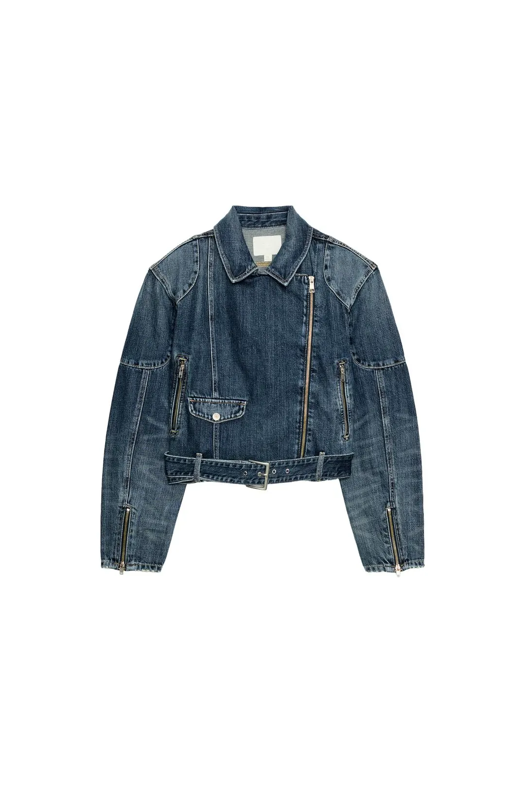Косуха джинсовая TRF с ремнем, Zara