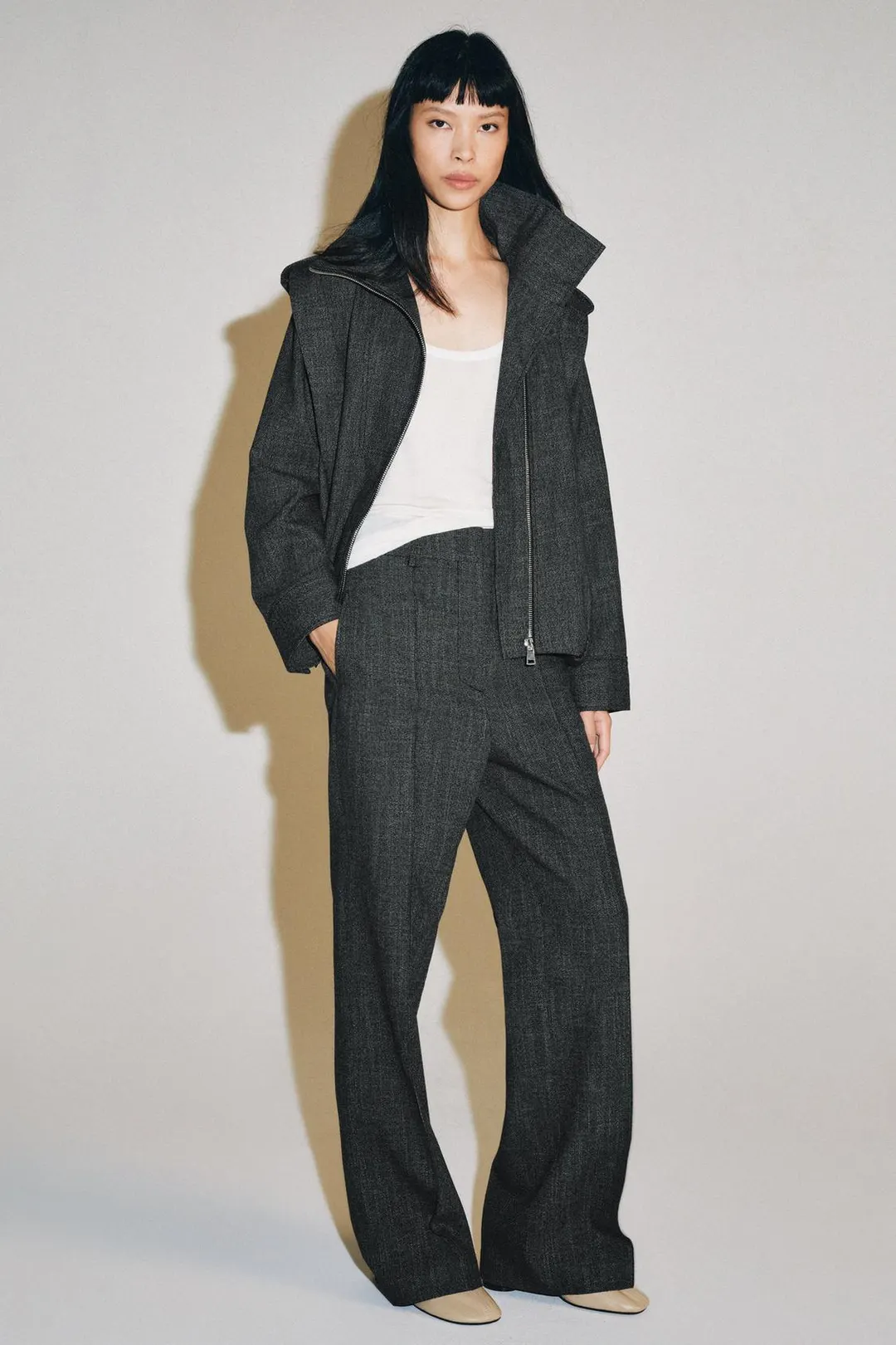 Куртка с хлястиками и боковой молнией ZW Collection, Zara