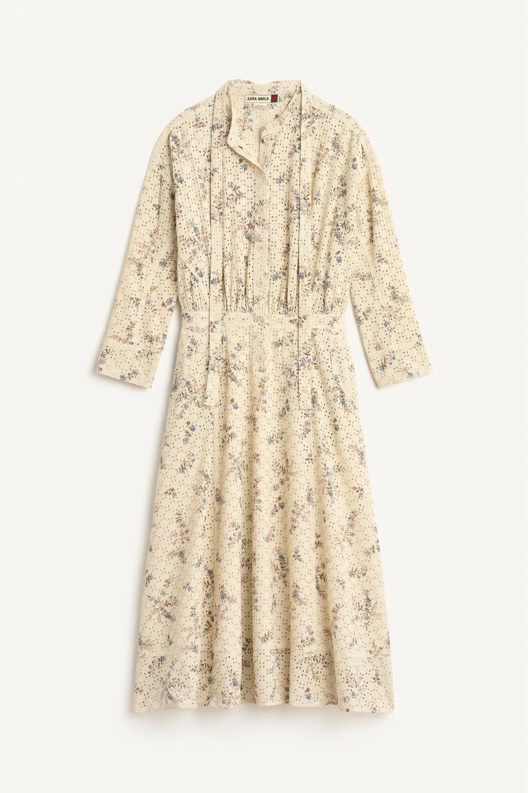 Платье с цветочной вышивкой шифли, Zara
