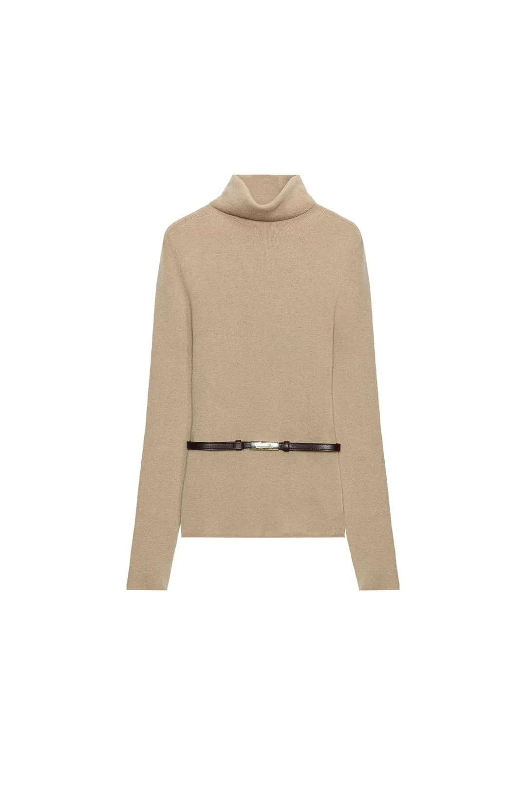 Свитер из 100% шерсти с поясом, Zara