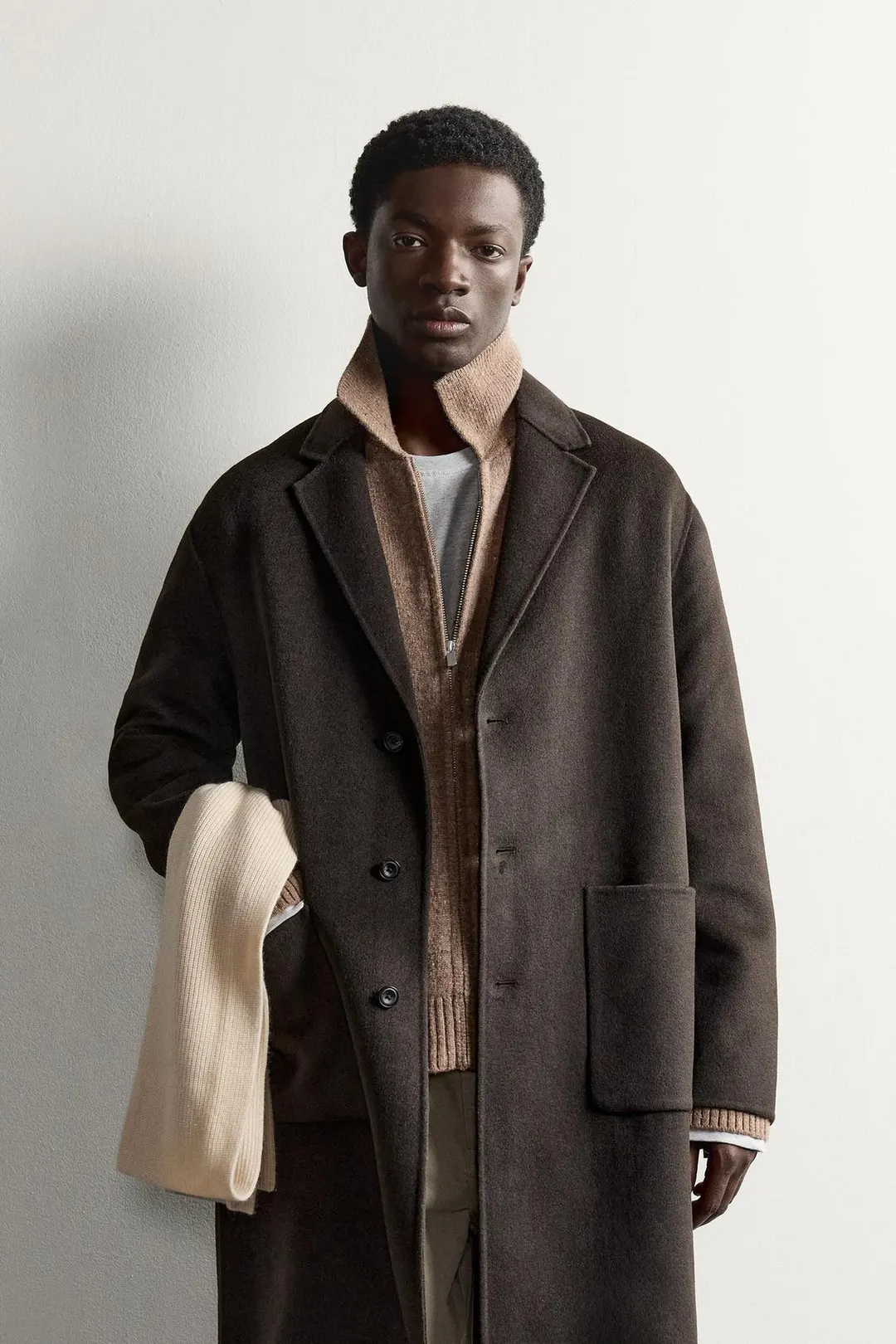 Двустороннее пальто из смесовой шерсти, Zara