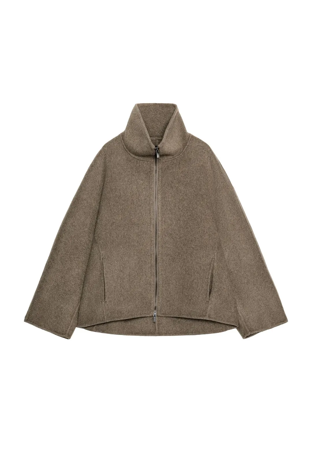 Короткое пальто из смесовой шерсти ZW Collection, Zara
