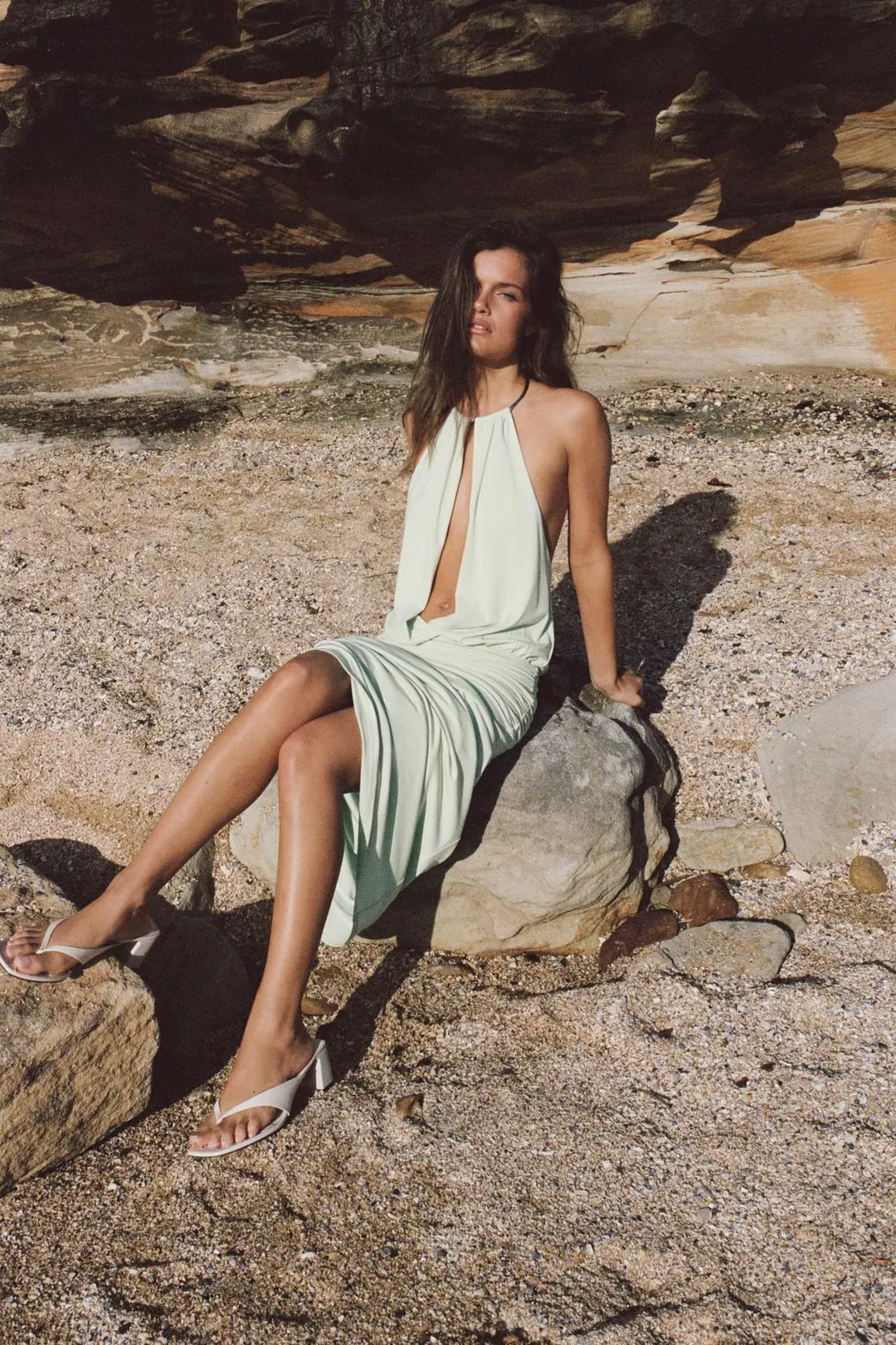 Босоножки на широком каблуке, Zara