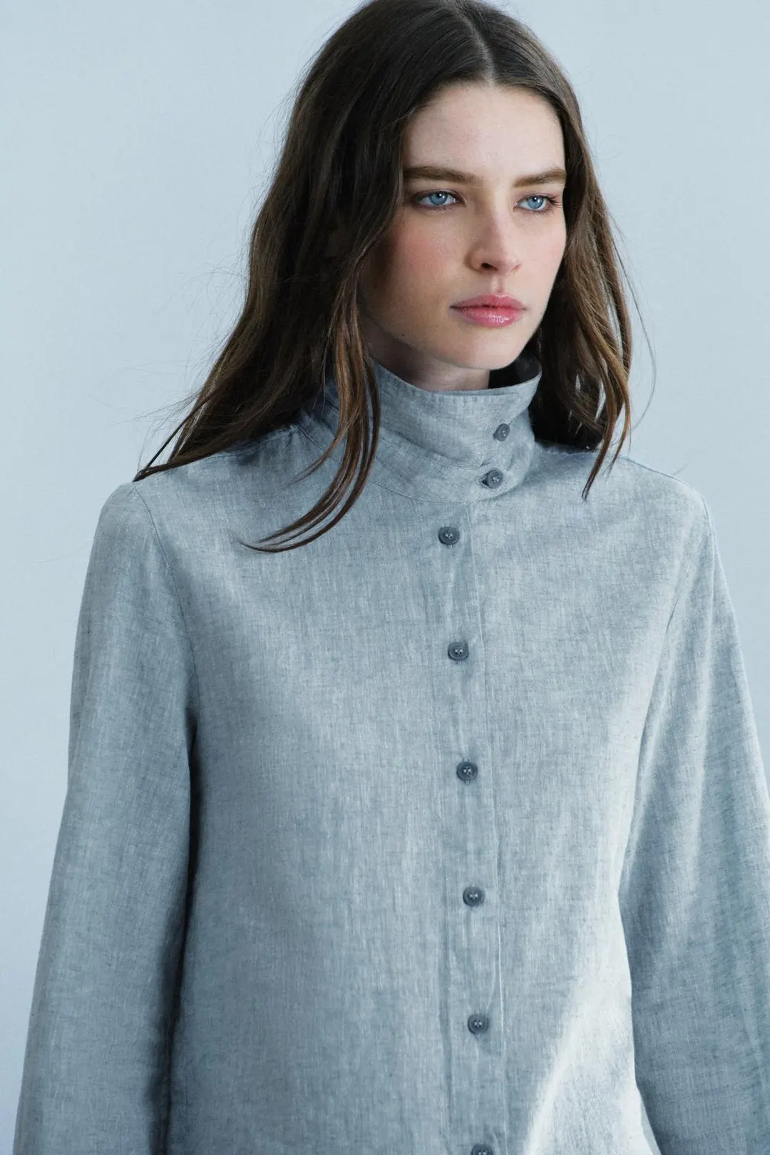 Рубашка из смесового льна ZW Collection, Zara