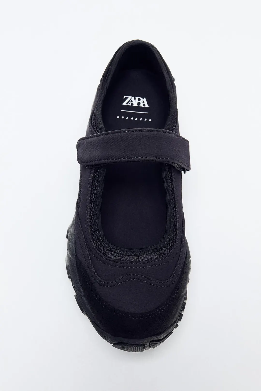 Балетки комбинированные массивные, Zara