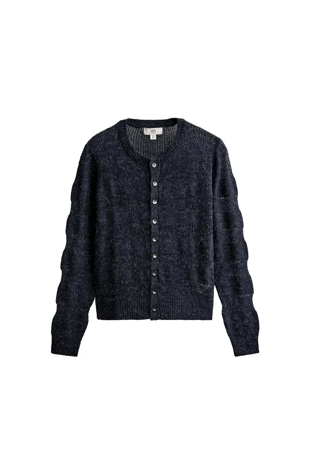 Укороченный ажурный кардиган по фигуре, Zara