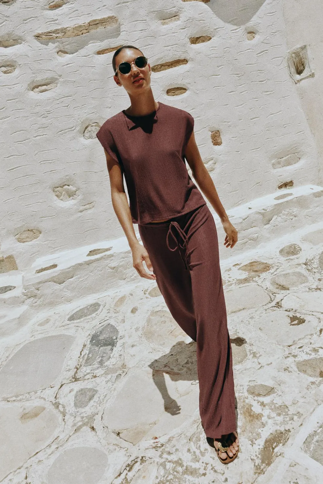 Фактурный топ без рукавов, Zara