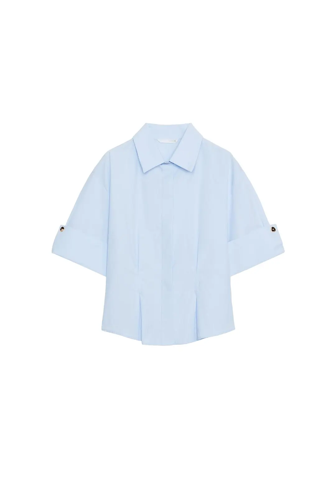 Плиссированная рубашка с короткими рукавами, Zara