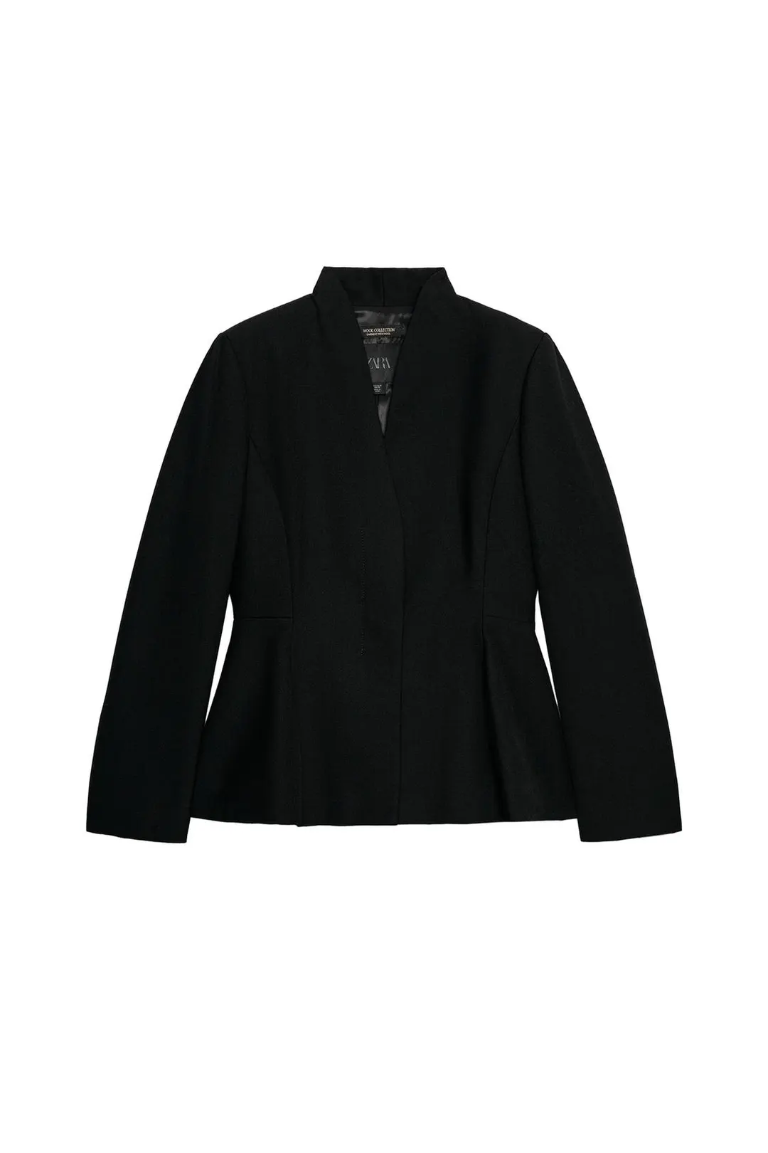 Блейзер с баской из смесовой шерсти ZW Collection, Zara
