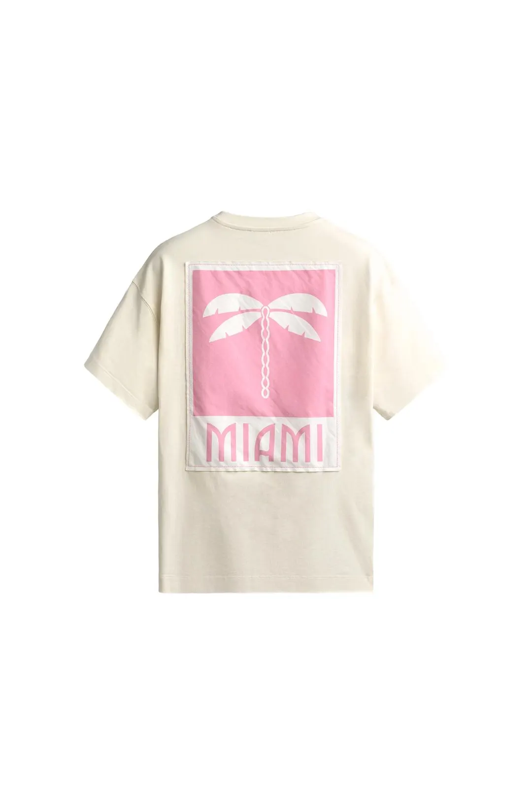 Футболка свободного кроя с нашивкой Miami, Zara
