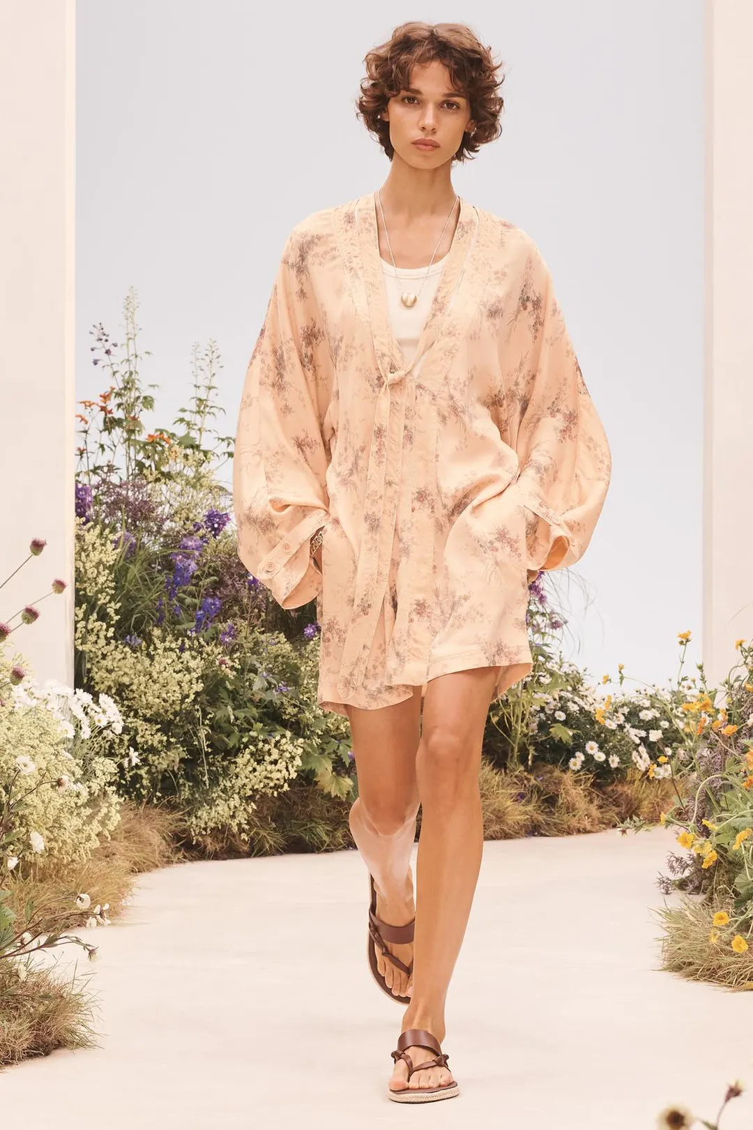 Платье-туника с цветочным узором, Zara