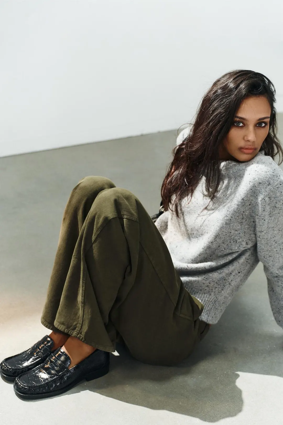 Лоферы из фактурной кожи, Zara