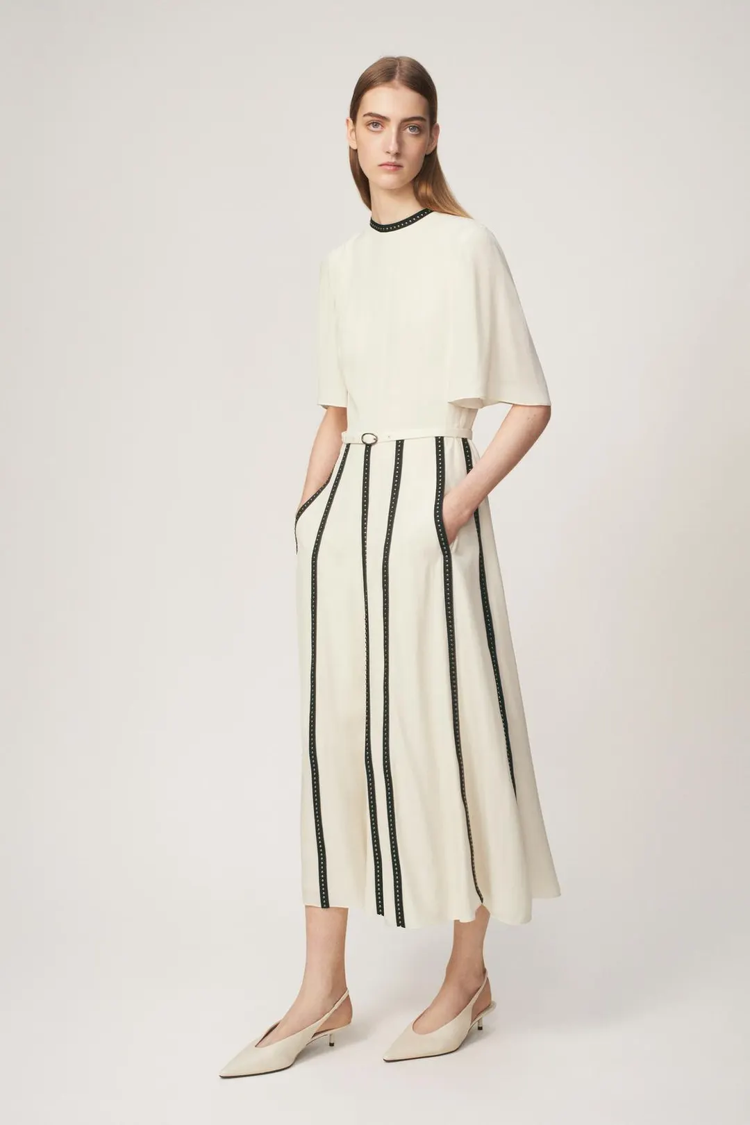 Платье с контрастными бретелями и заклепками THE ITEM ZARA WOMAN, Zara