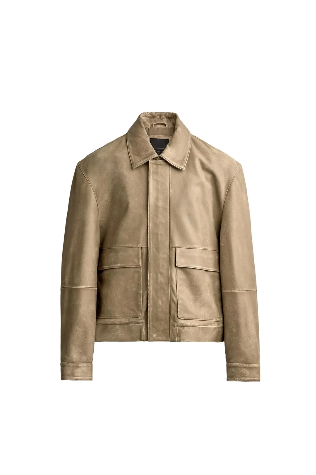 Куртка кожаная с эффектом выцветания, Zara