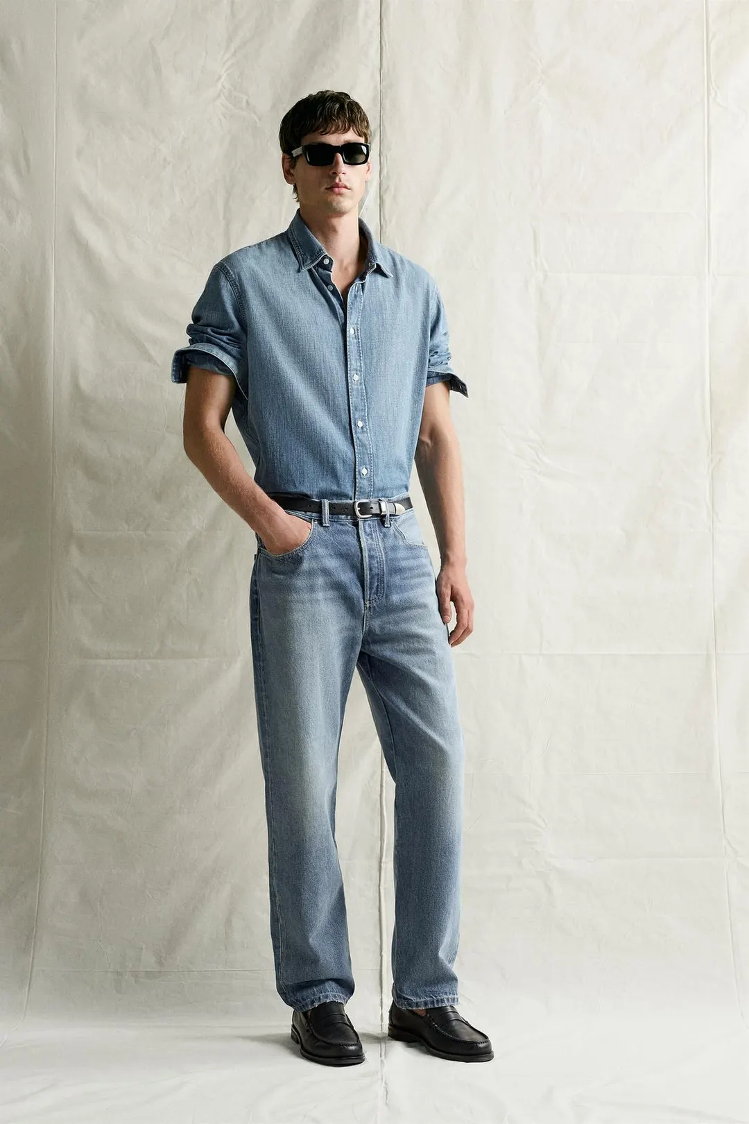 Джинсы свободного кроя длиной до щиколотки, Zara
